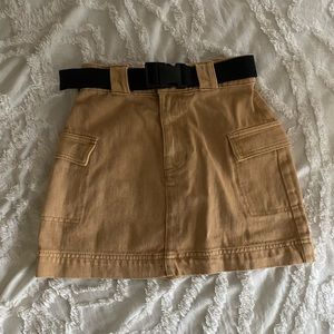 cargo miniskirt with belt